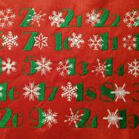 32 tlg. Stickdatei Zahlen Adventskalender Schneeflocken 10x10 Winter Weihnachten Advent Bild 5
