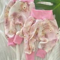 Pumphose aus Leinen mit rosa Blumenmuster Bild 2