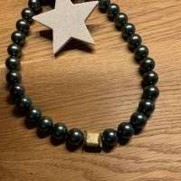 Wunderschöne handgefertigte Peacock grüne Perlenkette , Halskette mit grünen Perlen,Extravagante Perlenkette,Geschenk Bild 6
