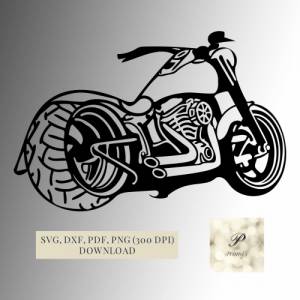 Plotterdatei Motorrad für Plotter | SVG Schneidedateien für Cricut Download | Silhouette Designs Plotter Geschenke Bild 1