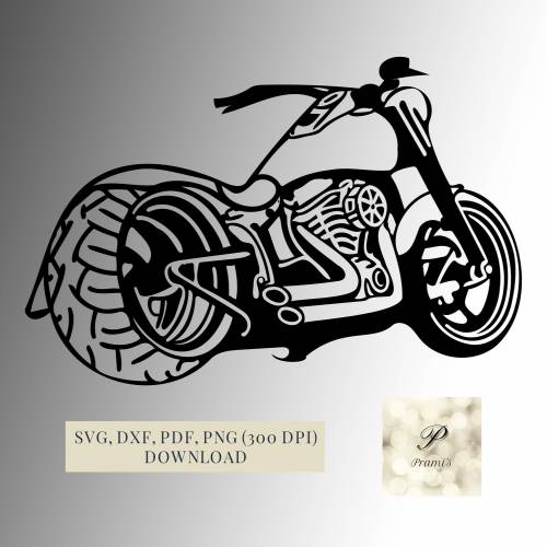 Plotterdatei Motorrad für Plotter | SVG Schneidedateien für Cricut Download | Silhouette Designs Plotter Geschenke