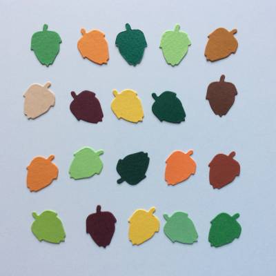 Stanzteile Herbstblätter bunt, 60 Stück, zum Kartenbasteln, Scrapbooking, Basteln mit Kindern, Ahornblätter