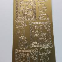Sticker gold, Elefanten, selbstklebend, Kartenbasteln , Gestalten von Glückwunschkarten Bild 3