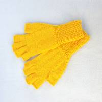 Marktfrauenhandschuhe Musikerhandschuhe Fingerhandschuhe ohne Kuppen Größe M in Gelb ➜ Bild 2
