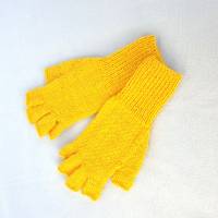 Marktfrauenhandschuhe Musikerhandschuhe Fingerhandschuhe ohne Kuppen Größe M in Gelb ➜ Bild 3