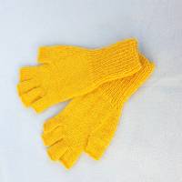 Marktfrauenhandschuhe Musikerhandschuhe Fingerhandschuhe ohne Kuppen Größe M in Gelb ➜ Bild 6
