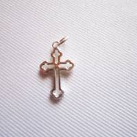 Charms Verbinder Kreuz aus 925 Sterling Silber 19 mm Bild 1