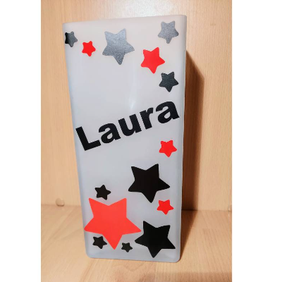 Lampe mit Namen, personalisierbar, als Geschenk Für Kinder und Erwachsene, Wunschmotiv möglich