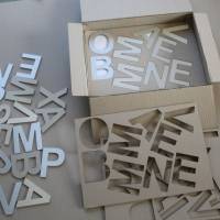 Buchstaben in Edelstahl Optik für Innen und Außen, Namen, Schriftzug aus 3mm Aluverbund-Material. Bild 5