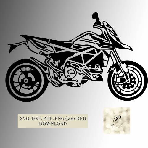 Plotterdatei Motorrad SVG Datei für Cricut, Bike SVG Design  Digital Download für  Bastel- und Plotterprojekte,