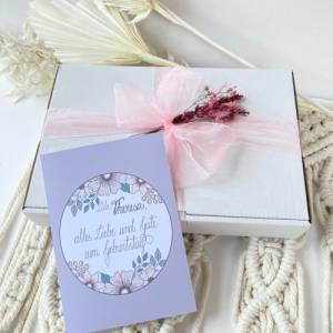 Personalisiertes Geburtstagsgeschenk mit Trockenblume für Frauen, Geschenk zum Geburtstag für Freundin und Schwester Bild 5