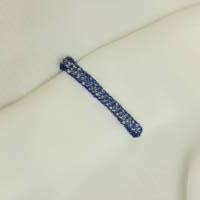 dunkelblauer Damen-Krawattenschieber mit eingearbeiteten silberfarbenen Perlen Bild 5