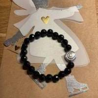 Handgefertigtes schwarzes Onyx Armband,Edelstein Armbänder,schwarzes Perlenarmband,Edelstein Schmuck,Weihnachtsgeschenk, Bild 4