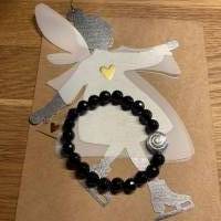 Handgefertigtes schwarzes Onyx Armband,Edelstein Armbänder,schwarzes Perlenarmband,Edelstein Schmuck,Weihnachtsgeschenk, Bild 5