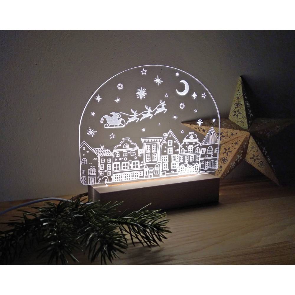 LED Deko Lampe Weihnachtsmann für eine gemütliche Advents- und