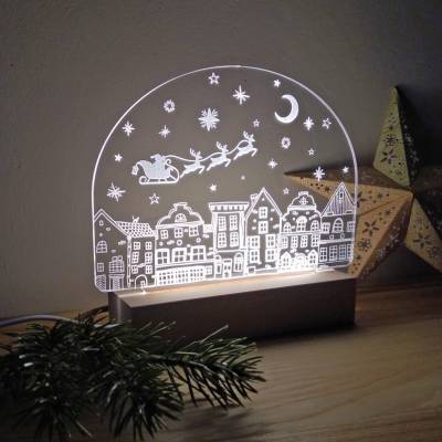 LED Deko Lampe Weihnachtsmann für eine gemütliche Advents- und Weihnachtszeit