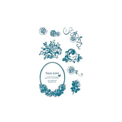 Transparente Stempel Rosenmotive