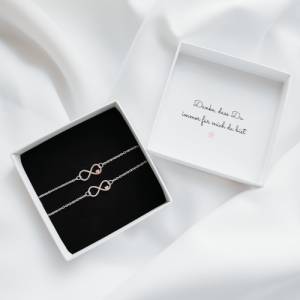 Freundschaftsarmband, 2 Stück, Infinity Armband, Unendlichkeitszeichen, Personalisiertes Geschenk, Geschenke für Frauen Bild 1