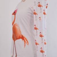 Langarm Shirt | Flamingo in Weiß | Bild 2