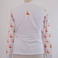 Langarm Shirt | Flamingo in Weiß | Bild 3