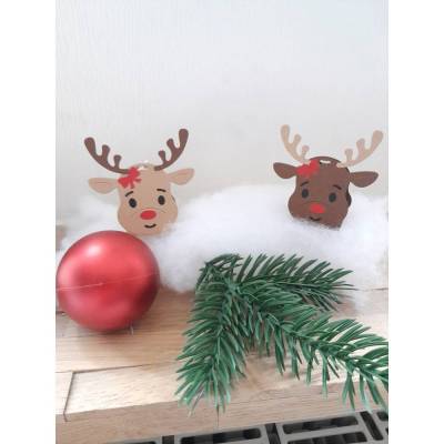 Rentiere als Tischdeko | Aufsteller | Geschenk | Adventskalender | Baumanhänger | Geschenkanhänger | Winter | Weihnachte