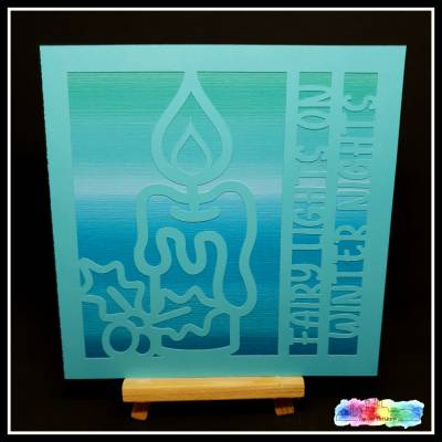 Plotterdatei Einschubkarte & Faltkarte "Fairy Lights" (14 cm * 14 cm)