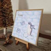 Weihnachtskarte - Pinguin - XMAS - Eiswürfel Bild 2