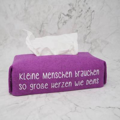 Hülle für Zupf-Taschentücher-Box, Kosmetiktücherbox mit Spruch