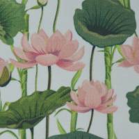 Modal Sweat French Terry weiß mit zarten Mohnblumen 50 x 150 cm dehnbar Bild 5