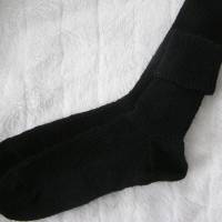 Socken - Gr. 47 - Fb. schwarz - handgestrickt Bild 1