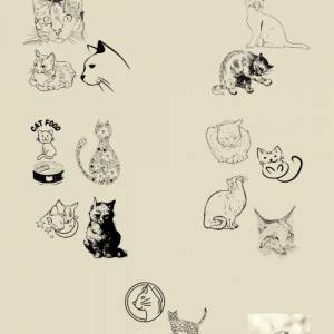 Katzen Gravurvorlagen | Sofort Download | SVG Dateien zum Gravieren und Brandmalen | Katzen Designs Bild 2