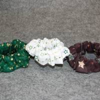 Scrunchies, Haargummi, Zopfband mit breitem Gummiband, als Geschenk für Frauen/Mädchen Weihnachten Bild 2