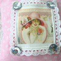 Lavendekissen Lady mit Hut handgefertigt von Hobbyhaus Bild 3