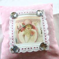 Lavendekissen Lady mit Hut handgefertigt von Hobbyhaus Bild 4
