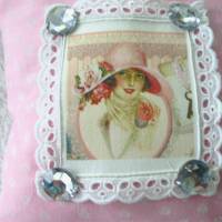Lavendekissen Lady mit Hut handgefertigt von Hobbyhaus Bild 5