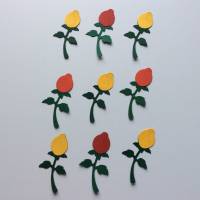 Stanzteile Blumen 9 Stück, zum Kartenbasteln, Scrapbooking, Basteln mit Kindern Bild 1