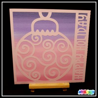 Plotterdatei Einschubkarte & Faltkarte "Happy Holiday" (14 cm * 14 cm)