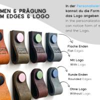 SUper softe Ledergriffe aus Fett -Leder in vielen bunten Farben, handemacht in Deutschland,  Kommodengriffe, Möbelgriffe Bild 4