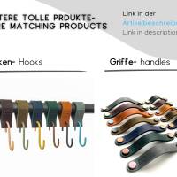 SUper softe Ledergriffe aus Fett -Leder in vielen bunten Farben, handemacht in Deutschland,  Kommodengriffe, Möbelgriffe Bild 8