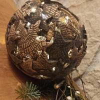 Keramiklampe, Leuchtkugel, Weihnachtsdeko, Keramik, Handmade Bild 2