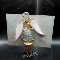 Engel aus Papierdraht Drahtfigur Wichtelgeschenk Geschenk mit Liebe Weihnachten Geldgeschenke Weihnachtsgeschenk Bild 1