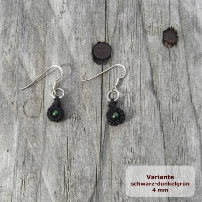 Ohrring Simple Eleganz je 1 Perlen Baumwolle Silber / vergoldet