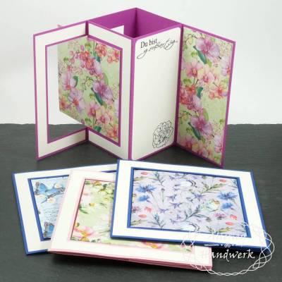 Faltkarte "Mona" ● 14,5 x 14,5 cm ● Schmetterlinge