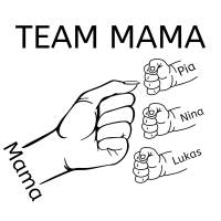 T-shirt Mama Faust mit Kinderhänden Bild 3