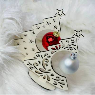 Holztannenbaum für Deko oder Christbaumkugel