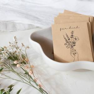 Außergewöhnliche Dankeskarte Blumensamen als kleiner Dank - originell statt Blumenstrauß, kreative Gastgeschenke Bild 2