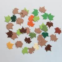 Stanzteile Herbstblätter bunt, 60 Stück, zum Kartenbasteln, Scrapbooking, Basteln mit Kindern, Ahornblätter Bild 1