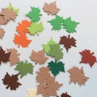 Stanzteile Herbstblätter bunt, 60 Stück, zum Kartenbasteln, Scrapbooking, Basteln mit Kindern, Ahornblätter Bild 3
