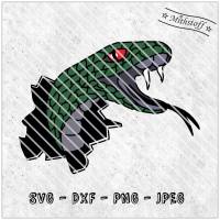 Coole Plotterdatei - Snake - SVG - DXF - Datei - Mithstoff - Schlange Bild 1