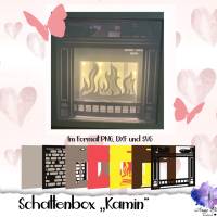 Schattenbox Motiv "Kamin" SVG, DXF, PNG Lightbox, Shadowbox Bild 1